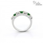 Seven Stone Ring total 1.05 cts set in 14k white gold