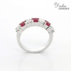 Seven Stone Ring total 1.30 cts set in 14k white gold