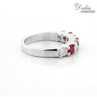 Seven Stone Ring total 1.30 cts set in 14k white gold