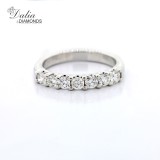 0.67 Cts Round Cut Diamond Engagement Ring set in 14K White Gold