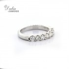 0.67 Cts Round Cut Diamond Engagement Ring set in 14K White Gold