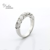 1.52 Cts Round Cut Wedding Band set in set 14K White Gold