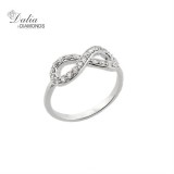 Infinity Style Diamond Ring 0.35cts set in 14K White Gold