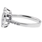 Heart shaped fancy ring with total of 1.39 cts set in 18kt white gold