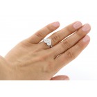 Heart shaped fancy ring with total of 1.39 cts set in 18kt white gold