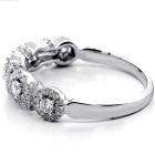 0.57 Ct. Diamond Halo Ring Set in 18K White Gold 