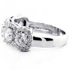 1.98 Ct. Five-Stone Halo Ring set in 18K White Gold