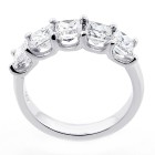 2.09 Princess Cut Diamond Wedding Band set in 14K white gold
