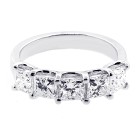 2.09 Princess Cut Diamond Wedding Band set in 14K white gold