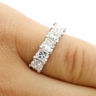 2.09 Princess Cut Diamond Wedding Band set in 14K white gold