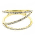 0.34 CTS DIAMOND FANCY RING SET IN 14K YELLOW GOLD