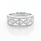 0.70 Cts  Round Cut Diamond Engagement Ring set in 18K White Gold