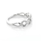 0.59 Cts Round Cut Diamond Wedding Band set in 18 K White Gold