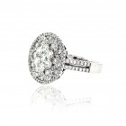 Invisible Set Flower Cluster Diamond Ring
