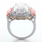 13.13ctw Emerald Cut Diamond Halo PLATINUM Ring