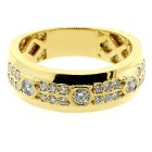0.76 Cts Diamond Mens Ring set in 14K Yellow Gold