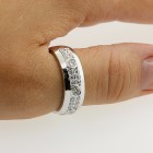 0.73 Cts Diamond mens Ring set in 14K White Gold