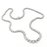 10.26Cts TW Graduated Diamond Tennis Necklace