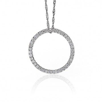 0.65 Cts Diamond Circle Of Love Pendant 