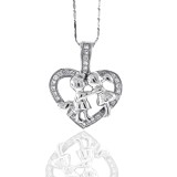 0.18 Cts. Diamond Heart Pendant