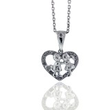 0.10 Cts. Diamond Heart Pendant