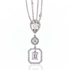 1.41Cts Fancy Diamond Drop Necklace