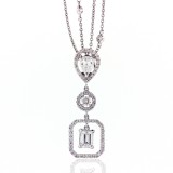 1.41Cts Fancy Diamond Drop Necklace