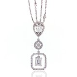 1.41Cts Fancy Diamond Drop Necklace