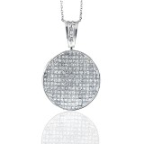 2.70Cts Invisible Set Diamond Medallion Pendant