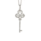 0.37Cts Diamond Key Pendant