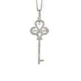 0.37Cts Diamond Key Pendant