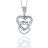 0.42 Love Diamond Heart Pendant