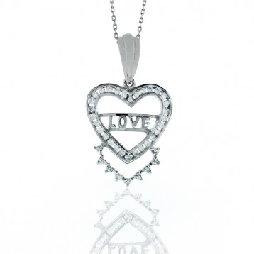 0.42 Love Diamond Heart Pendant
