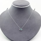 10.24 Cts Round Cut Diamond Pendant  set in 18K white gold 