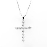 1.3 Cts Diamond Cross set in 14K White Gold