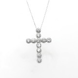 1.46 Cts Diamond Cross set in 14K white gold