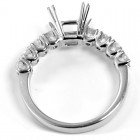 0.70 Cts. 18K White Gold Round Diamond Engagement Ring Setting