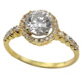  1.69 Ct Round Diamond Engagement Ring with Halo