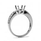 0.49 Cts. 18K White Gold Diamond Engagement Ring Setting