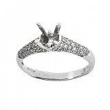 0.40 cts Micro Pave Diamond Engagement Ring Setting