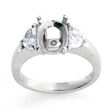 0.50 Cts. Platinum Diamond Engagement Ring Setting