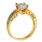 1.90CT Princess Cut Diamond with Split Shank Pave Engagement Ring