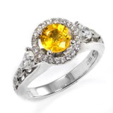  0.74 Cts. 18K White Gold Diamond Engagement Ring Setting