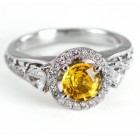  0.74 Cts. 18K White Gold Diamond Engagement Ring Setting