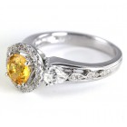  0.74 Cts. 18K White Gold Diamond Engagement Ring Setting