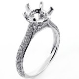 0.52 Cts Six Prong Diamond Engagement Ring Setting set in 18K Whoite Gold