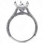 0.52 Cts Six Prong Diamond Engagement Ring Setting set in 18K Whoite Gold