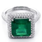 Emerald Diamond Engagement Ring