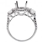 Halo Engagment Ring Setting with total of 1.30 cts,18KT