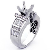1.26 cts of daimonds ,Four Prong, engagment ring settings 18k white gold 
